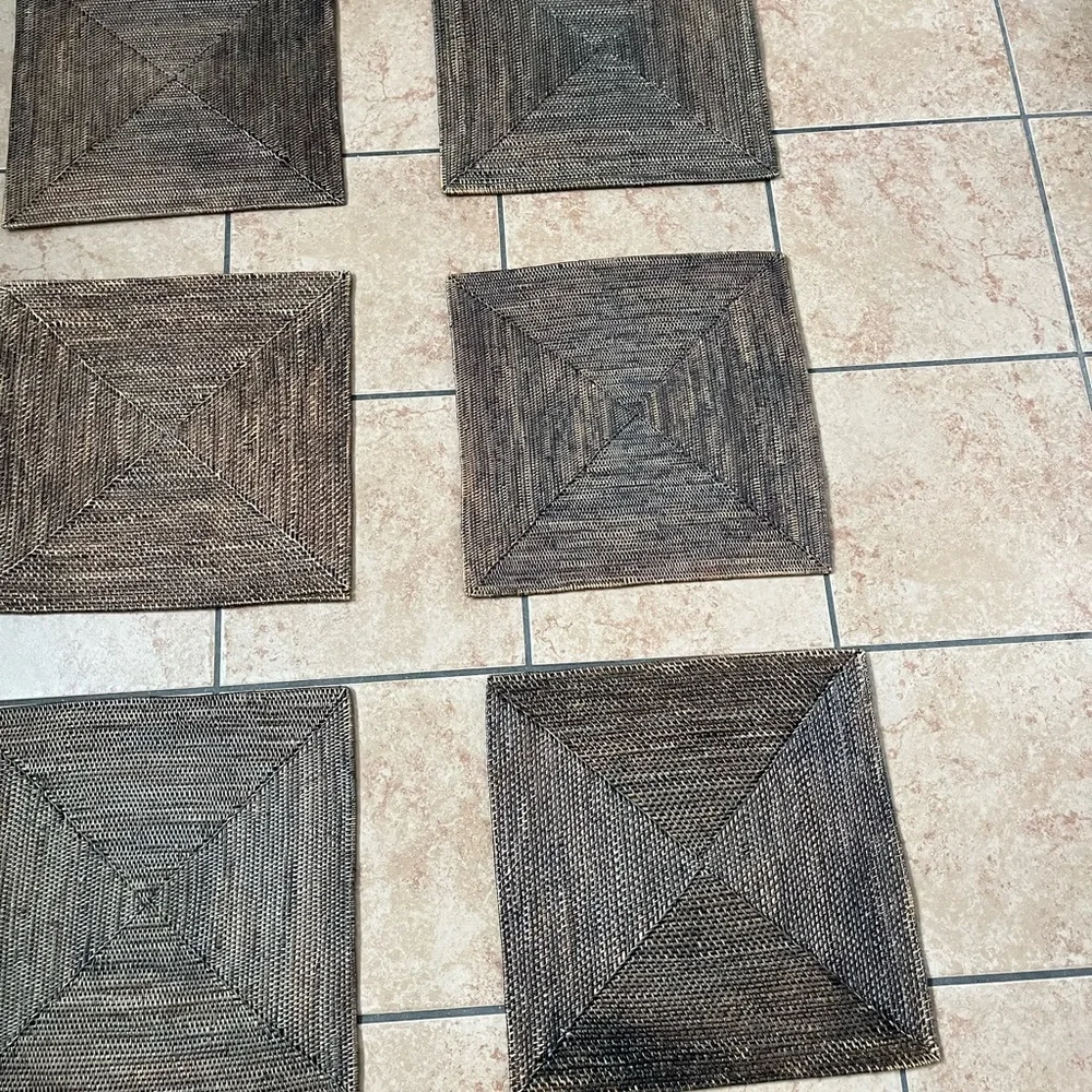 Woven Brown Placemats Set of 6